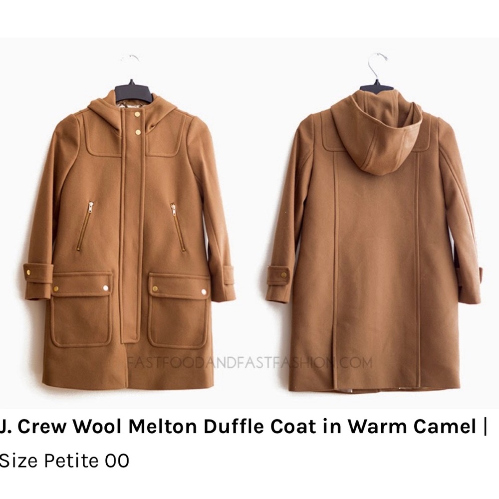 J.Crew Melton Wool Duffle Coat warm camel - Picture 2 of 6